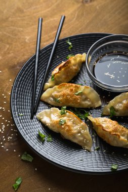 Soya soslu Asya usulü kızarmış börek.