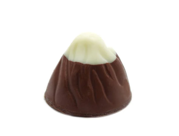 Chocolade Snoep Geïsoleerde Witte Achtergrond — Stockfoto