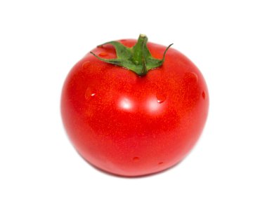 İzole beyaz zemin üzerine domates yakın çekim