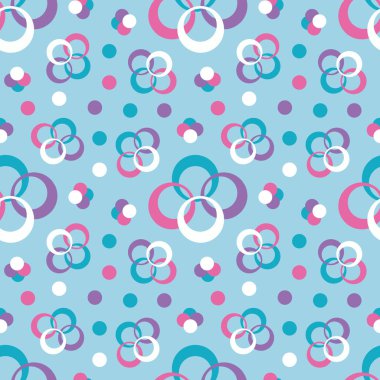 Dikişsiz soyut desen. Üzerinde mavi bir arka plan bir geometrik desen.