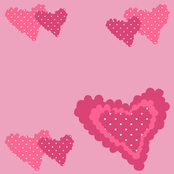 Візерунок Сердець Рожевому Тлі Великі Маленькі Серця — стокове фото