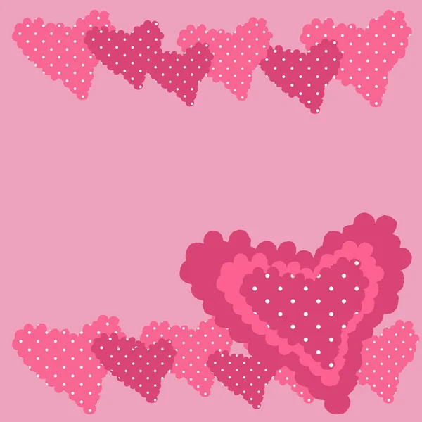 Pattern Hearts Pink Background Big Small Hearts — Stock Photo, Image