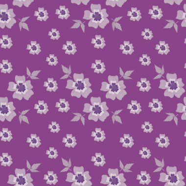 Çiçekler ile Seamless modeli. Bir mor bir çiçek desenli arka plan.