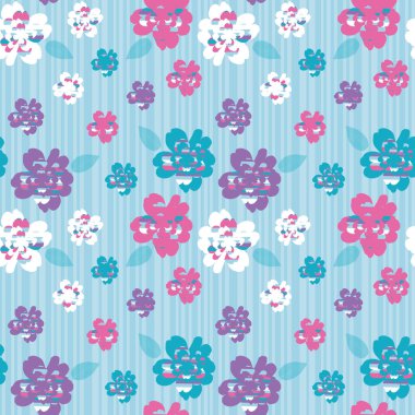 Çiçek desenli ile Seamless Modeli.