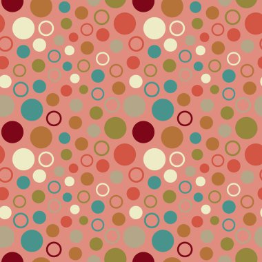 Dikişsiz soyut desen çok renkli daireler ve halkalar.