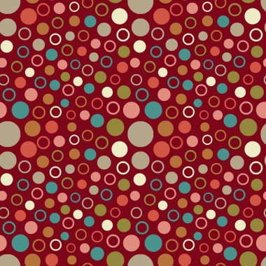 Dikişsiz soyut desen çok renkli daireler ve halkalar.