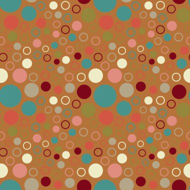 Dikişsiz soyut desen çok renkli daireler ve halkalar.