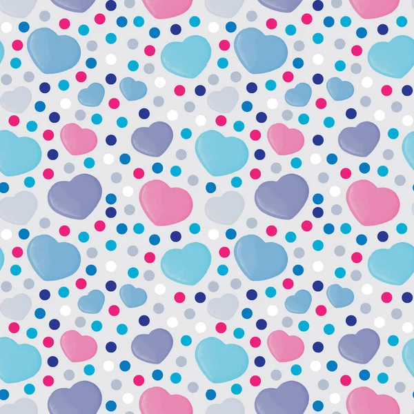 Seamless Abstract Pattern Hearts Circles — Stock Photo, Image