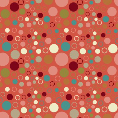 Dikişsiz soyut desen çok renkli daireler ve halkalar.