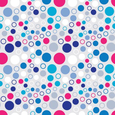 Dikişsiz soyut desen çok renkli daireler ve halkalar.