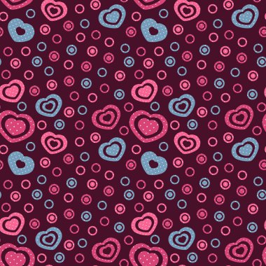 Kalpler ve daireler sorunsuz soyut desen.