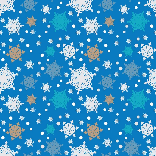 雪片のパターンのシームレスな抽象パターン — ストック写真