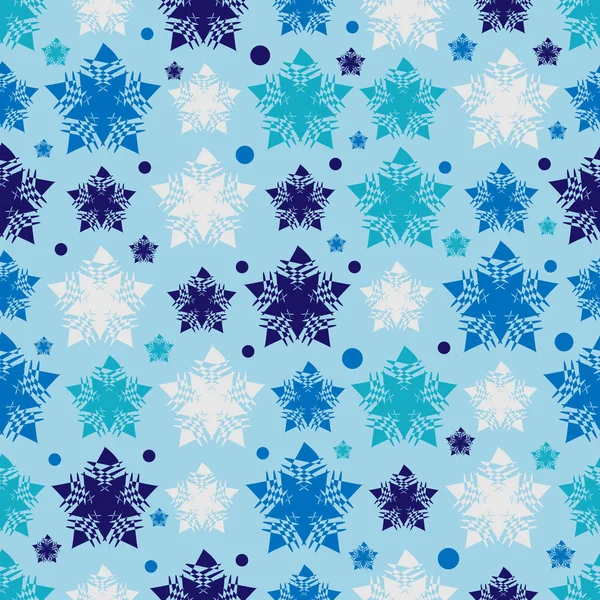 Seamless Abstract Pattern Pattern Snowflakes — Stock Vector