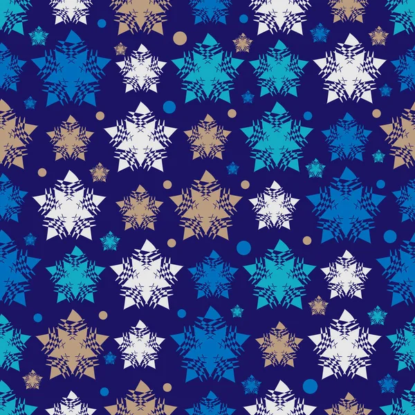 Seamless Abstract Pattern Pattern Snowflakes — Stock Vector
