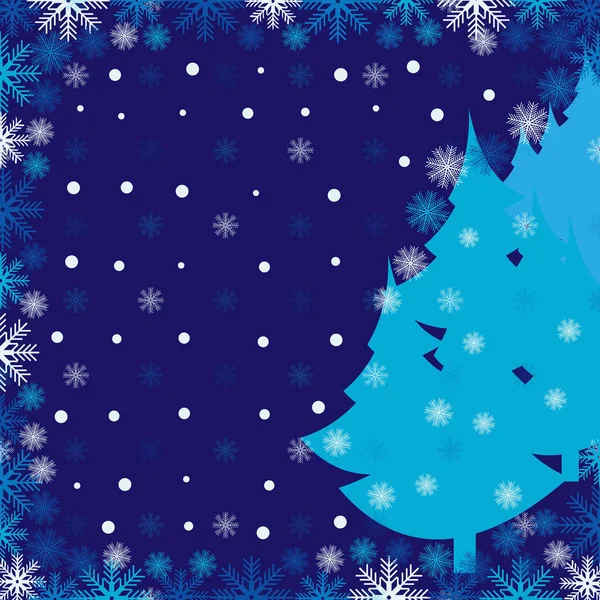 Christmas Pattern Image Christmas Trees Snowflakes — Stock Vector