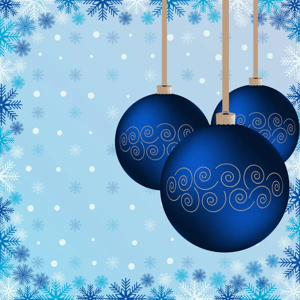 Patrón Navidad Con Imagen Bolas Navidad Copos Nieve — Vector de stock
