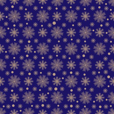 Kar taneleri bir deseni ile Dikişsiz soyut desen.