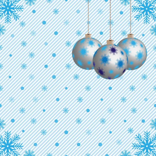 Christmas Pattern Image Christmas Balls Snowflakes — Stock Vector