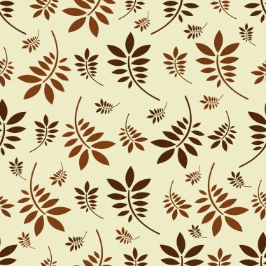 Bitki deseni ile Seamless modeli bırakır.