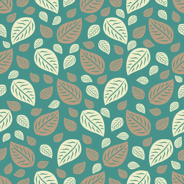 Seamless Pattern Plant Pattern Leaves — Stock Vector