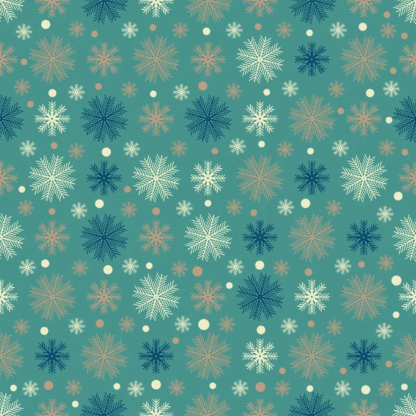 Бесшовный Абстрактный Рисунок Рисунком Снежинок — стоковый вектор