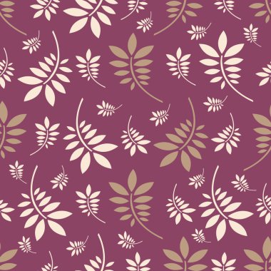 Bitki deseni ile Seamless modeli bırakır.