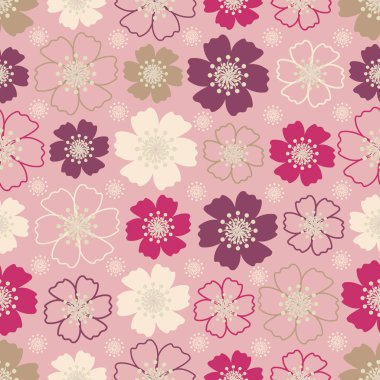 Çiçek desenli ile Seamless Modeli.