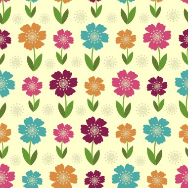 Çiçek desenli ile Seamless Modeli.