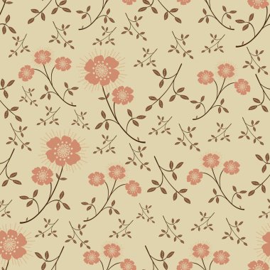 Çiçek desenli ile Seamless Modeli.