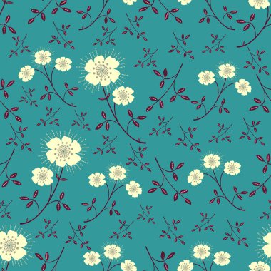 Çiçek desenli ile Seamless Modeli.