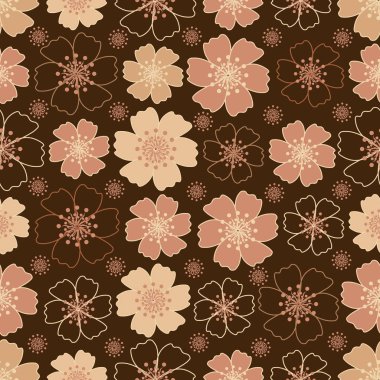 Çiçek desenli ile Seamless Modeli.