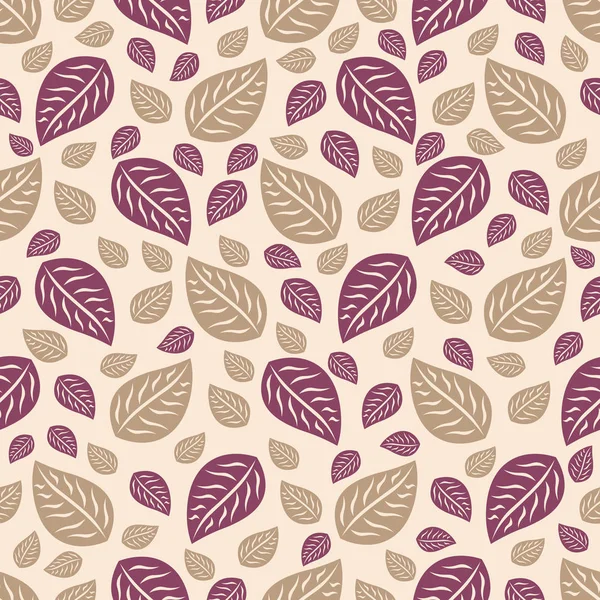 Seamless Pattern Plant Pattern Leaves — Stock Vector
