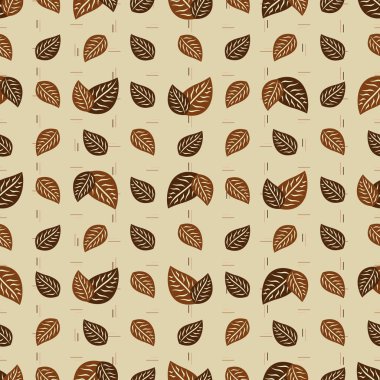 Bitki deseni ile Seamless modeli bırakır.