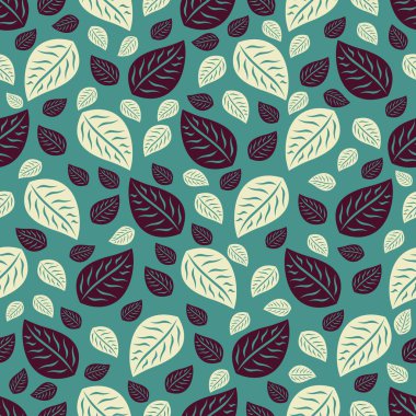 Bitki deseni ile Seamless modeli bırakır.