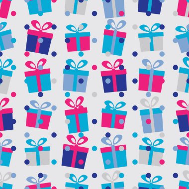 Resim hediye kutuları ile Seamless modeli