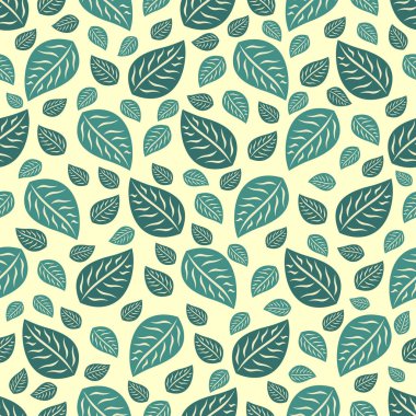 Bitki deseni ile Seamless modeli bırakır.