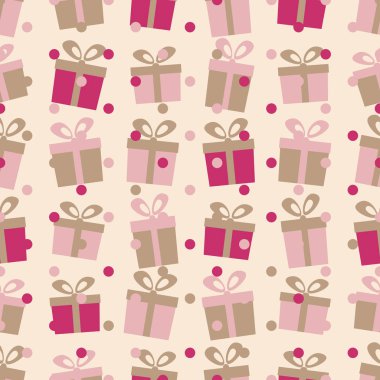 Resim hediye kutuları ile Seamless modeli