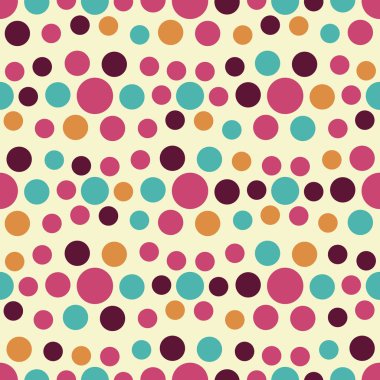 Çok renkli dairelerin geometrik desenli kusursuz soyut deseni.