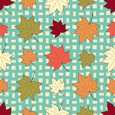 Bitki deseni ile Seamless modeli bırakır.