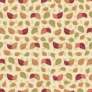 Bitki deseni ile Seamless modeli bırakır.