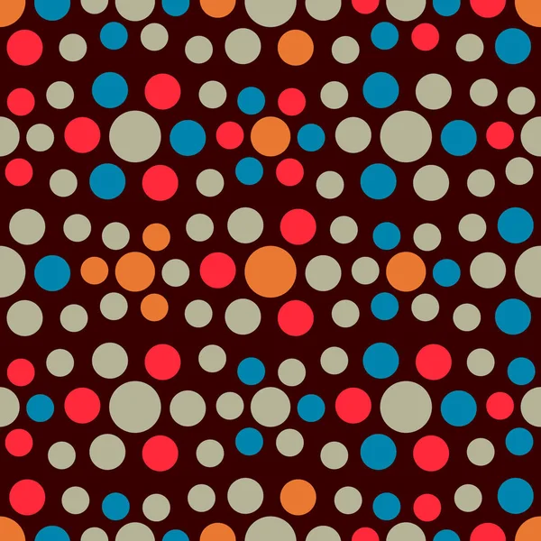 Sömlöst Abstrakt Mönster Med Geometriskt Mönster Flerfärgade Cirklar — Stock vektor