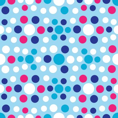 Çok renkli dairelerin geometrik desenli kusursuz soyut deseni.