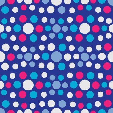 Çok renkli dairelerin geometrik desenli kusursuz soyut deseni.