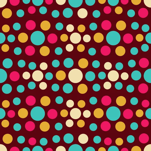 Padrão Abstrato Sem Costura Com Padrão Geométrico Círculos Multicoloridos — Vetor de Stock