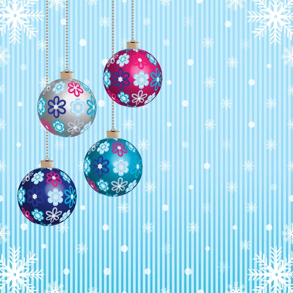 Christmas Pattern Image Christmas Balls Snowflakes — Stock Vector