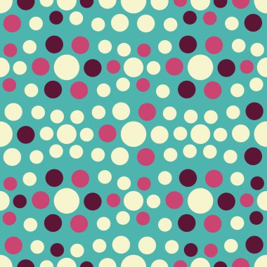 Çok renkli dairelerin geometrik desenli kusursuz soyut deseni.