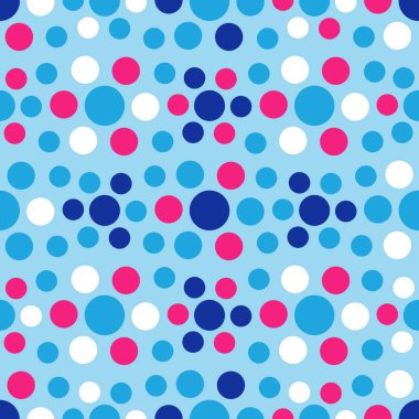 Çok renkli dairelerin geometrik desenli kusursuz soyut deseni.