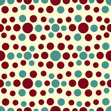 Çok renkli dairelerin geometrik desenli kusursuz soyut deseni. 