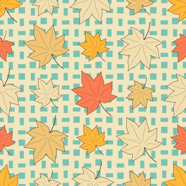 Bitki deseni ile Seamless modeli bırakır.