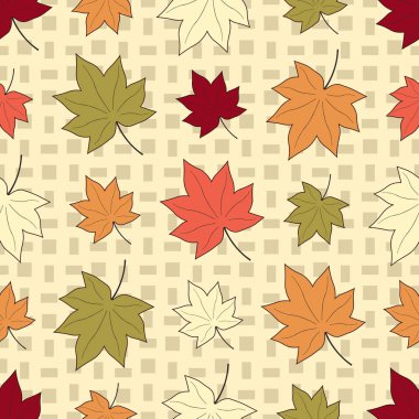 Bitki deseni ile Seamless modeli bırakır.